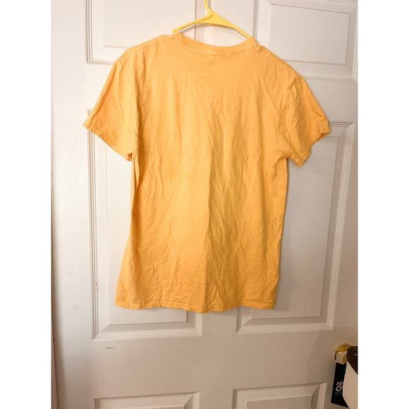 Disney Parks Walt Disney World Retro Rainbow Logo Mickey Yellow Shirt Size Med - Picture 6 of 7